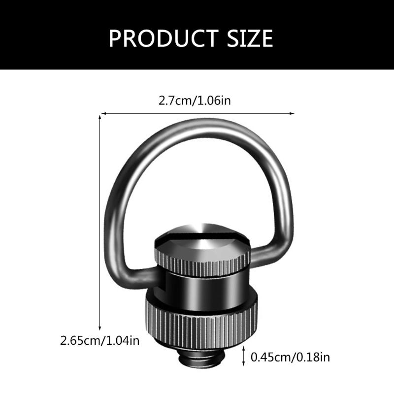 Stainless Steel 1/4Inch D Rings Screw Hinged Holder Camera Slings Screw For Photography Gear Attachment Camera Accessory