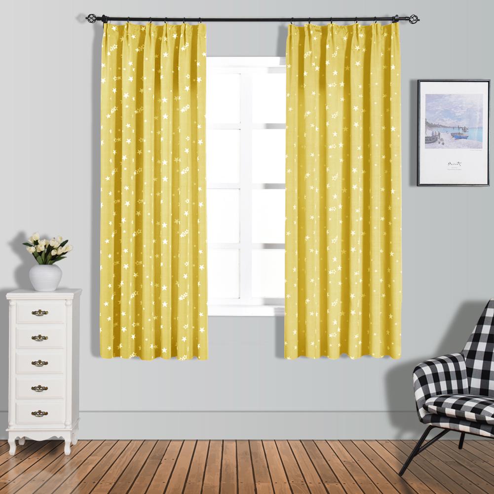 1PC Roman Modern 20%+Semi-Blackout Curtain Embroidered Dream Star Curtains Kitchen Window Bedroom Curtains 1 PCS Lozujoju Home Decor