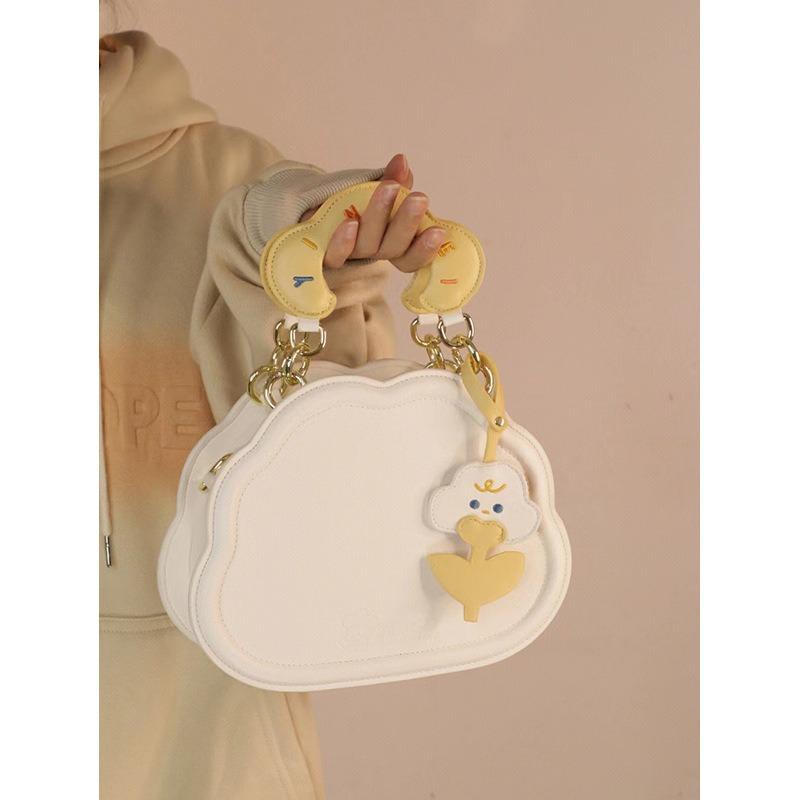 Niche Cream Cloud Bag Female Japanese and Korean Girl Cute Handbag Simple and Versatile Single Shoulder Messenger Female Bag