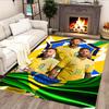 Brazilian Football Stars Rug for Living Rooms, Bedrooms, Home Décor, and As Gifts.