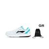 New LiNing Feather The Flash 1.0 Slip Resistant Low Top Badminton Shoes Unisex Cloud Porcelain Blue Black AYTT035-2