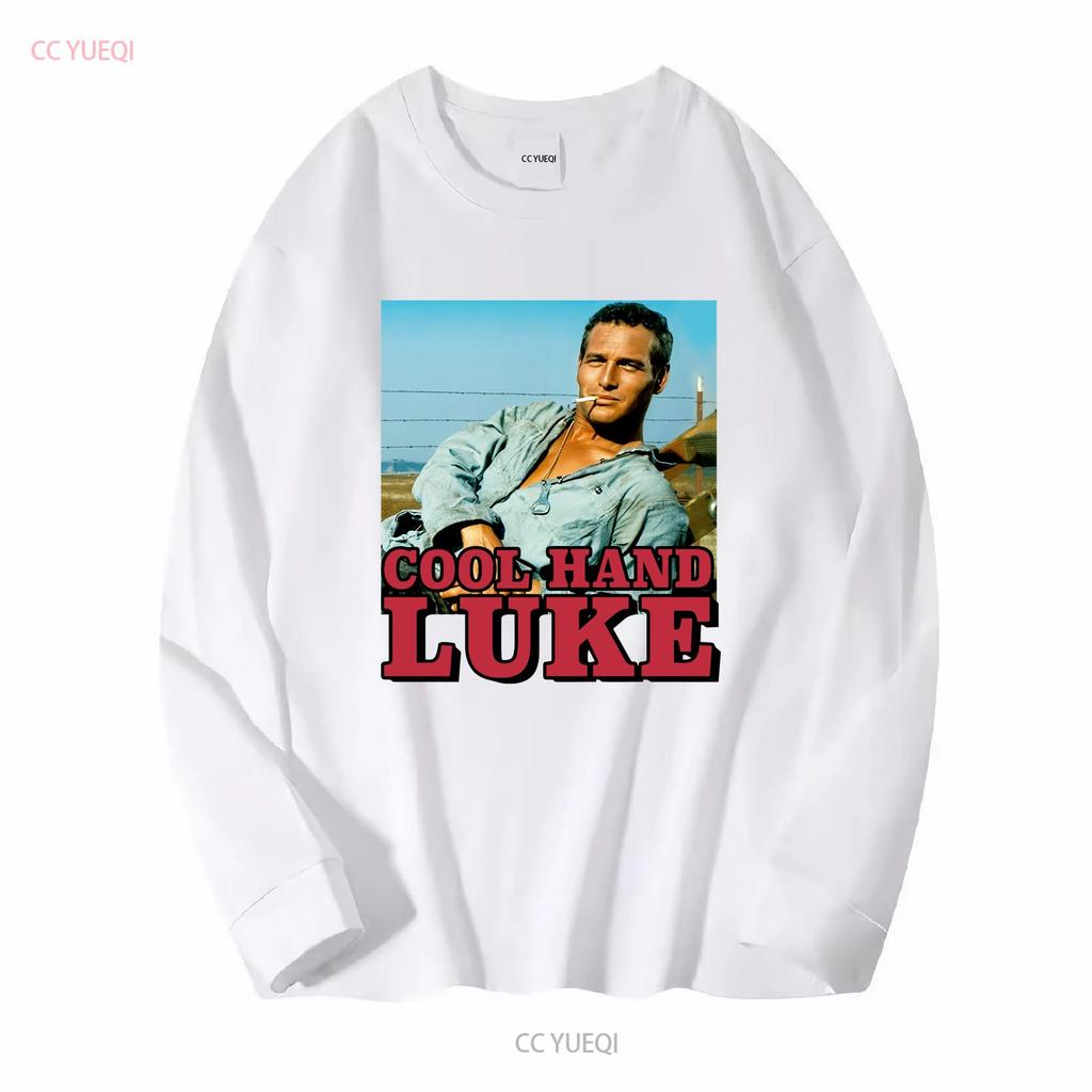 Cool Hand Luke Vintage Klassisches T-Shirt lang- oder kurzärmlig Vintage gewaschene Grafik Bequem Homme Weich Unisex Lässig