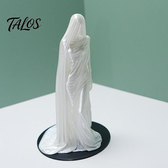 Veiled Goddess Sculpture 3D Printed Sculpture, Mysterious Female Figurine with Robe, Dark Gothic Anti-break Decor Ornament Home Statue for Desk