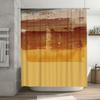 Elegant Abstract Bathroom Shower Curtain Set Creamy Yellow Warm Brown Tones for Home Decor (180x240cm)