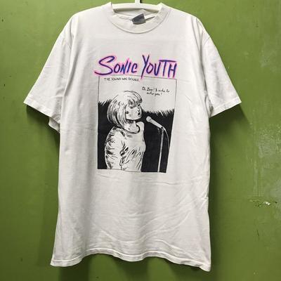 Camiseta Unisex Branca Vintage Anos 90 Sonic Youth Banda de Rock Americana S5XL WA4450 Camiseta Unisex