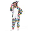 Cat onesie kigurumi costume disguise warm pajamas children tracksuit 134-140 Onesie children Colorful cat - 98-104