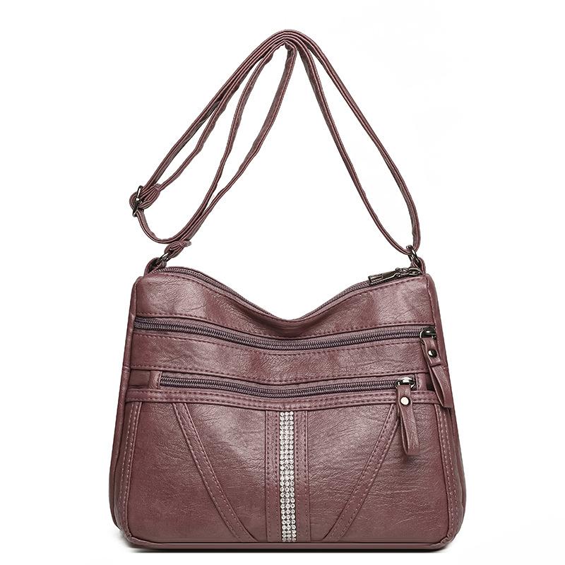 

Женская сумка Мягкая сумка из искусственной кожи на одно плечо Crossbody Маленькая квадратная сумка фиолетовый