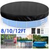 Kulatý kryt na bazén se stahovací šňůrkou Pevná voděodolná a prachotěsná 210D oxfordská tkanina Venkovní kryt chránič na zapuštěný bazén