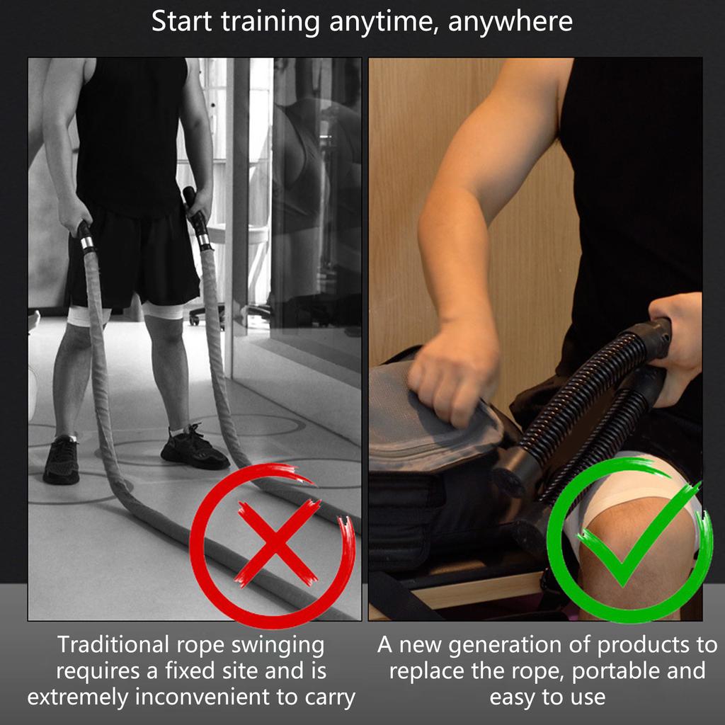 2 buc. frânghii de antrenament pentru exerciții, tije cu arc de înlocuire, frânghii portabile de luptă, instrument de antrenament pentru forța, echipament de gimnastică de acasă