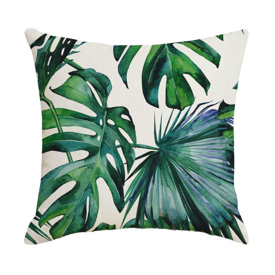Federa Cuscino con Stampa Floreale, Copricuscino Traspirante per Tutte le Stagioni, Federa Cuscino con Design Botanico Nordico Tropicale, Morbida Custodia Decorativa per Cuscino per Divano Letto Sedia