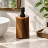 Press Type Shampoo Container Wood Shower Gel Bottle Hand Sanitizer Bottle  Home