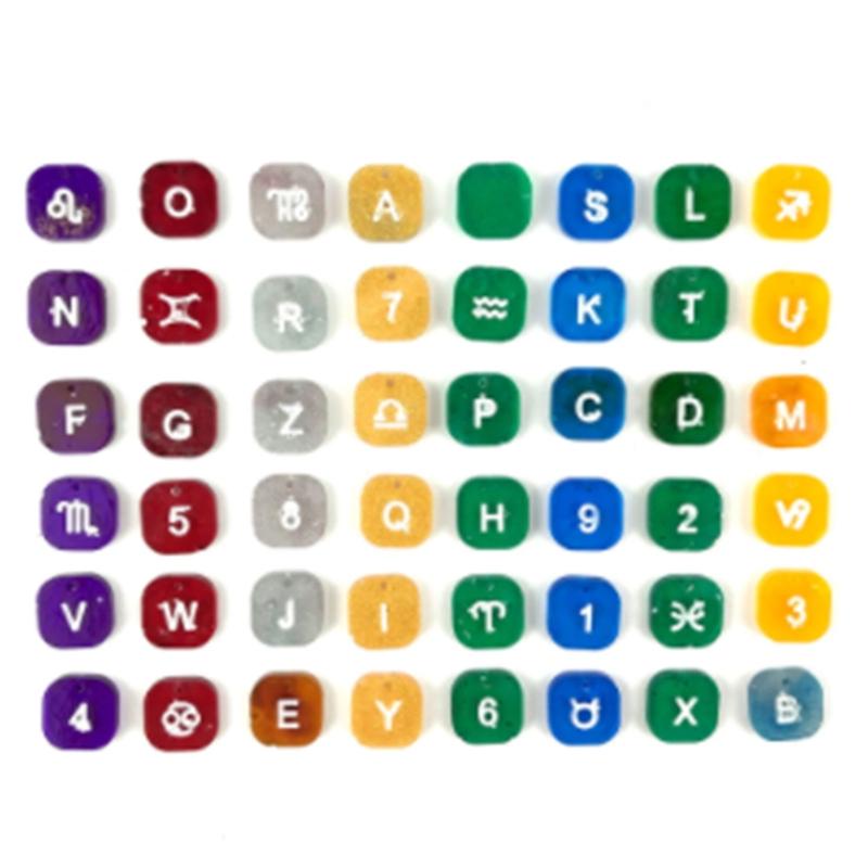 Alphabet Letter Silicone Mold Constellations Molds Keychain Car Decoration Tray 48 Cavities Silicone Mold for Home DIY