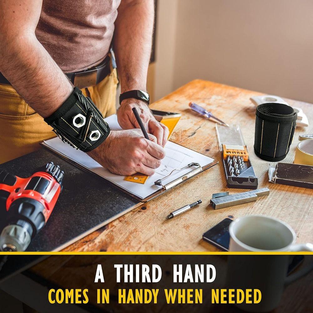 Adjustable Repair Brief Case Convenient Magnets Tool Belts Super Strong Magnetic Wrist Band Men