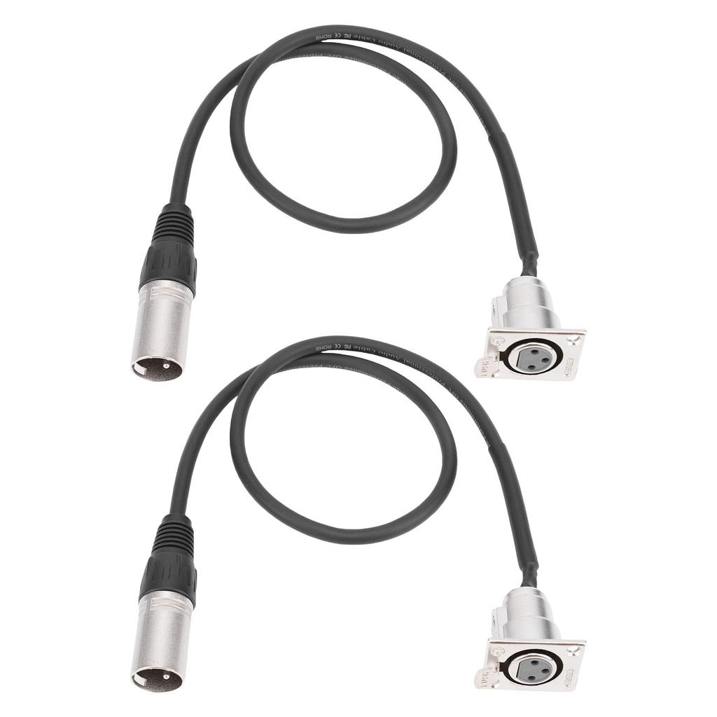 Gemütlich XLR Löt Typ D XLR Buchse zu für Bühne Patch Bodenboxen 2er-Pack Durchgang, Stecker, Boxen, Panels, (Silber)