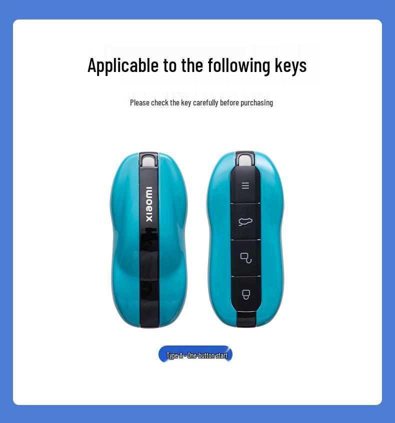 

Защитный чехол для ключа автомобиля Xiaomi SU7 с NFC - Корпус из цинкового сплава с застежкой