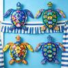 Metal Turtle Wall Decor 3D Sea Turtle Wall Art Sculpture for Garden Fence Patio Yard Lawn Bedroom Living Room Home Decoration