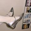 Strap Single Shoe Women's Leather Pointed Toe Wedge Heel Thick Heel Mary Jane Pumps for Womens 2025 Spring and Summer High Heels
