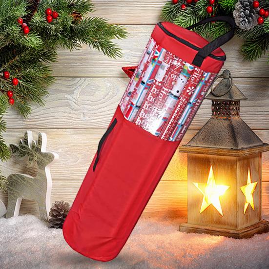 Gift Wrapping Paper Storage Bag Organizer with Handle Zipper Closure Large Capacity