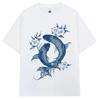 Japanese Koi Fish Tokyo Style Graphic T Shirt Men Women Fashion Vintage Summer T Shirts Oversized Cotton Casual Tees Streetwear