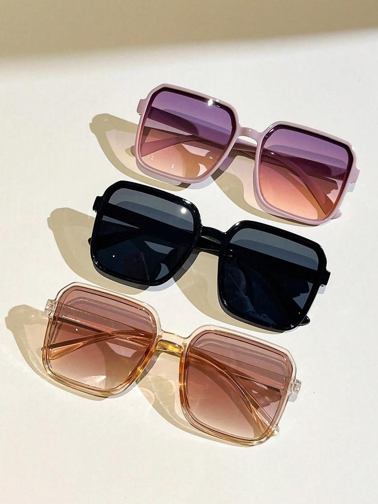 6PCS Mixed Set Fashion Glasses Large Square Frame Stylish Glasses Oval Frame Simple Glasses Unisex Suitable for Daily Wear