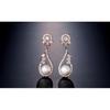 ZAKOL Fashion Simple Micropaved Zircon Imitation Pearl Women's Dangle Earrings Temperament Wedding Dinner Jewelry Accessories