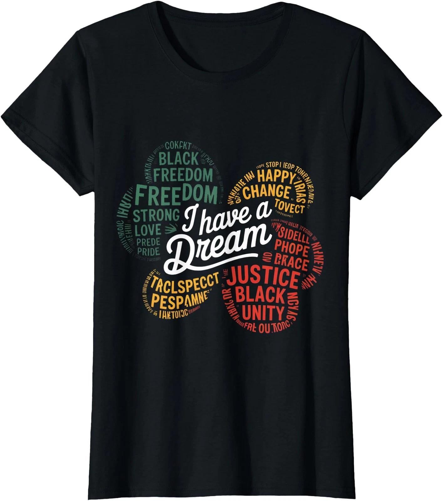 Retro I Have A Dream MLK Day Martin Luther King Ladies Crewneck T-Shirt M