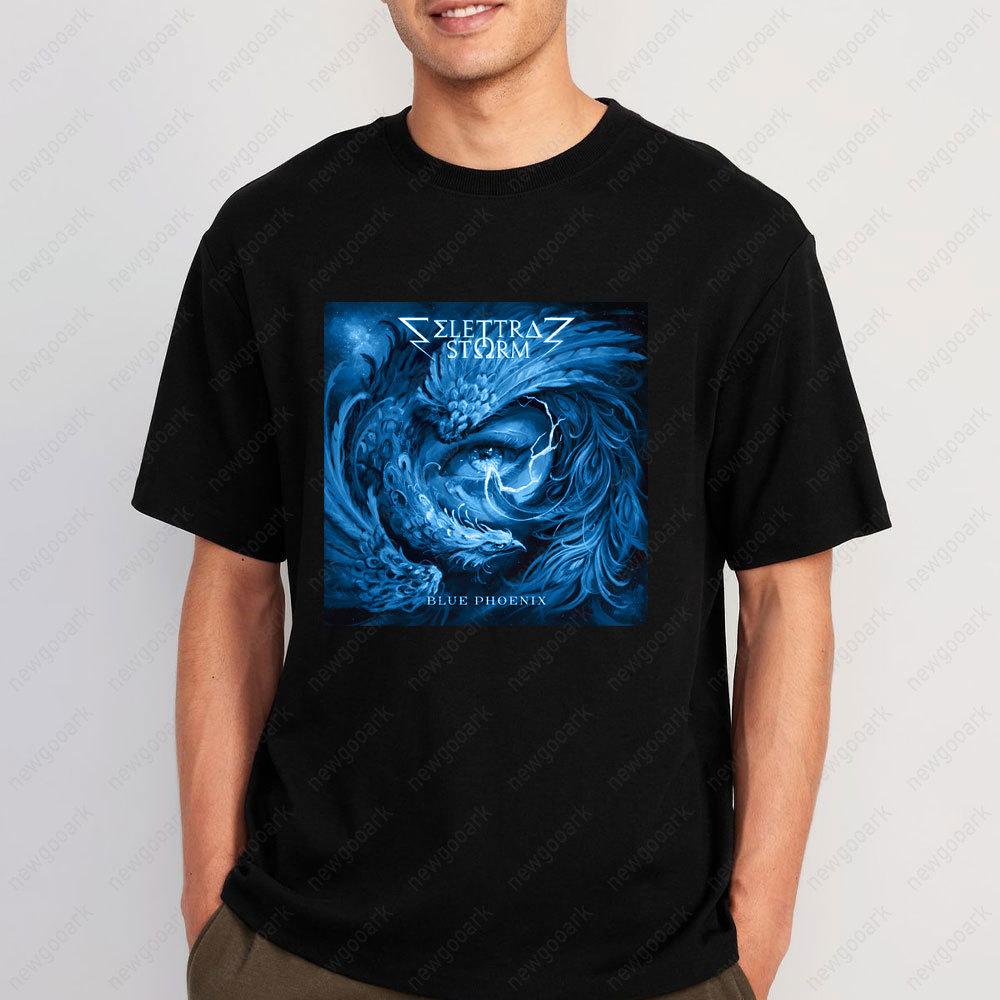 New Album Evertale Tshirt ELETTRA STORM Power Metal Band Graphic T Shirts Woman Man Heavy Metal Style Cotton Shortsleev