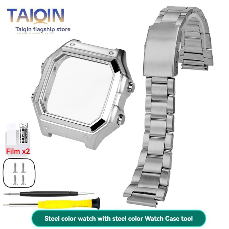 AE1200 Watch Case For Casio 3299 AE-1200WH Stainless Steel Modified Metal Shell with Waterproof Ring Black Silver Watch Case
