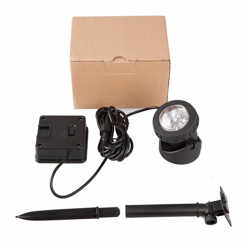 Solar 6-LED Underwater Low Voltage Landscape Spotlight for Fish Tanks - White Light, Single/Double Head.