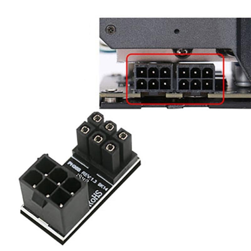 Durability PCIe 8Pin 180 Degree Angle Connector Power Adapter GPU VGA PCIe 8Pin Power Adapter For Graphics Card Setups