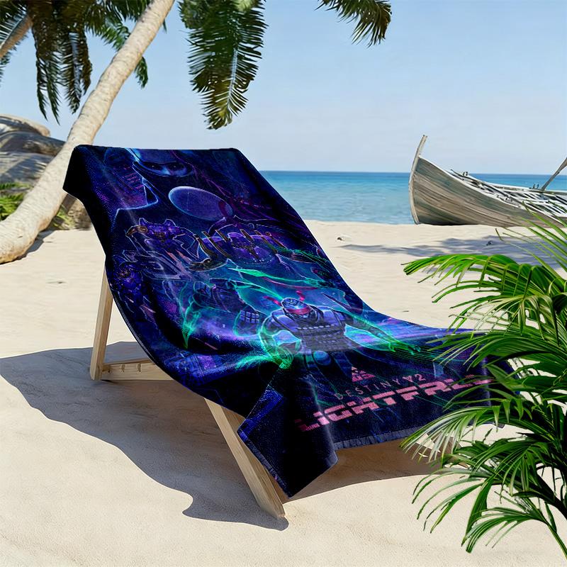 Lightfall 2D Flat Print Beach Towel, Large Soft Quick Dry Towel for Beach Camping Swimming.NSTJ0928471