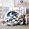 Teddy Bear Night Sky Blanket Flannel Blanket for Bed, Sofa, Camping, Hiking, Picnic Essentials, Gift for Family Fan Gifts