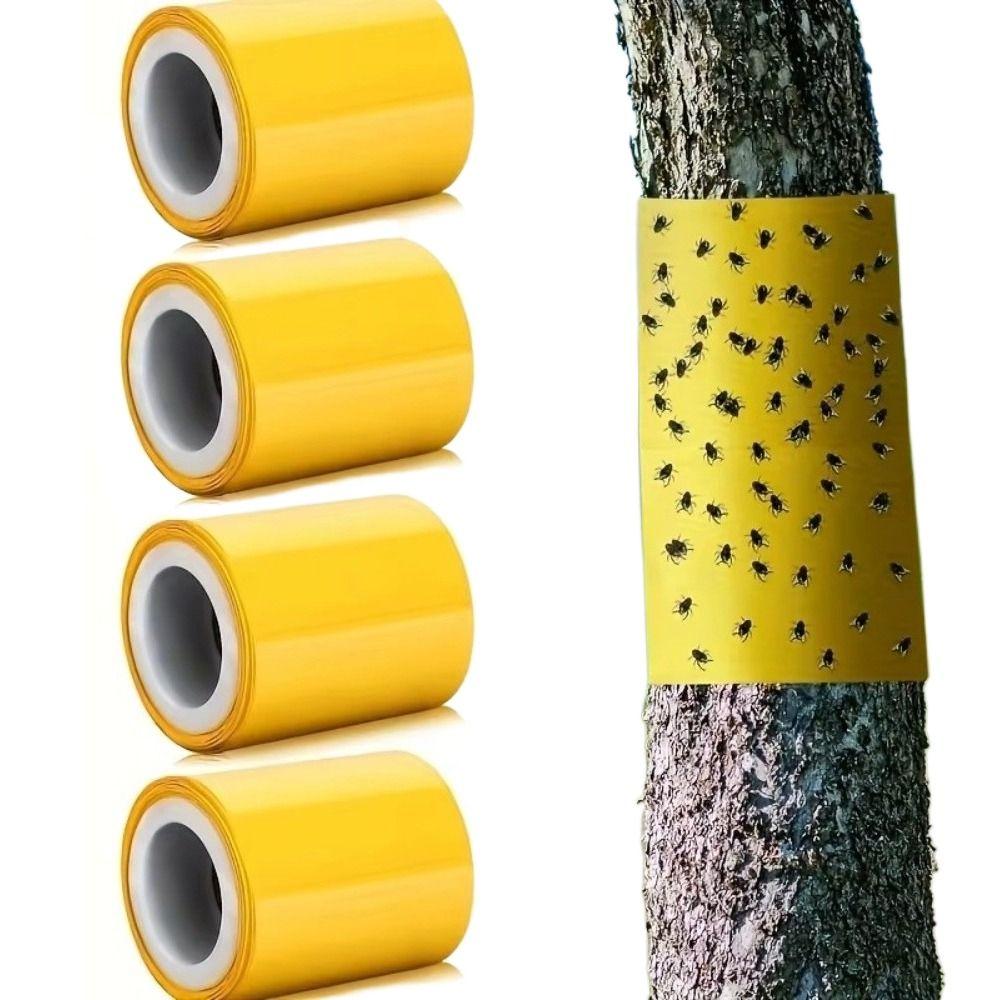 1Roll New Double-sided Adhesive Insect Proof Tape 10cm 10M Multifunction Garden Insect Trap Portable Fly Tree Tape Outdoor