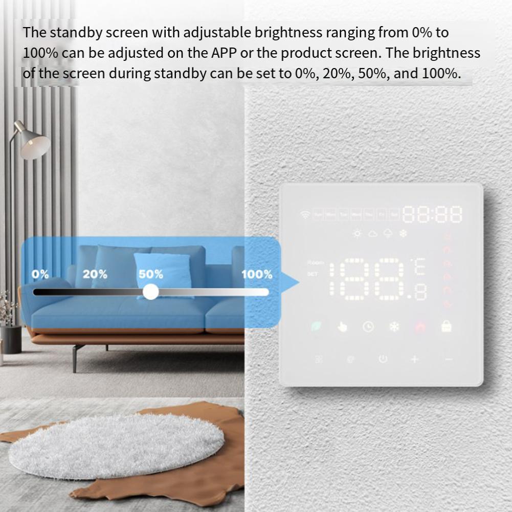 1pc Electric Floor Heating Thermostat Smart-Control 3600W, 16A, 220V Floor Heating Thermostat-Smart WiFi Programmable Thermostat