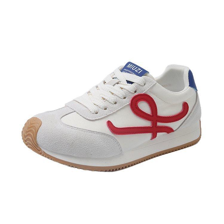 

Тупоносые уродливо-милые кроссовки Форреста Гампа женские 2025 новые ретро спортивные туфли на плоской подошве повседневные спортивные туфли для моральной подготовки 40