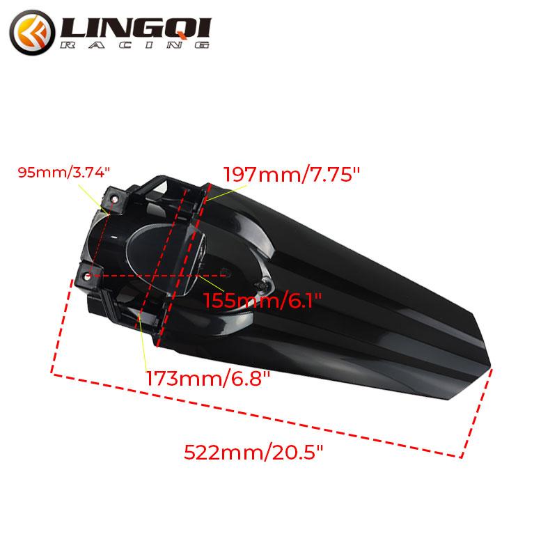 Black Plastic KAYO T4 Rear Wheel Fender Cover Splash Guard Mudguard Protector Universal For Electric Motorcycle Accessories ATV