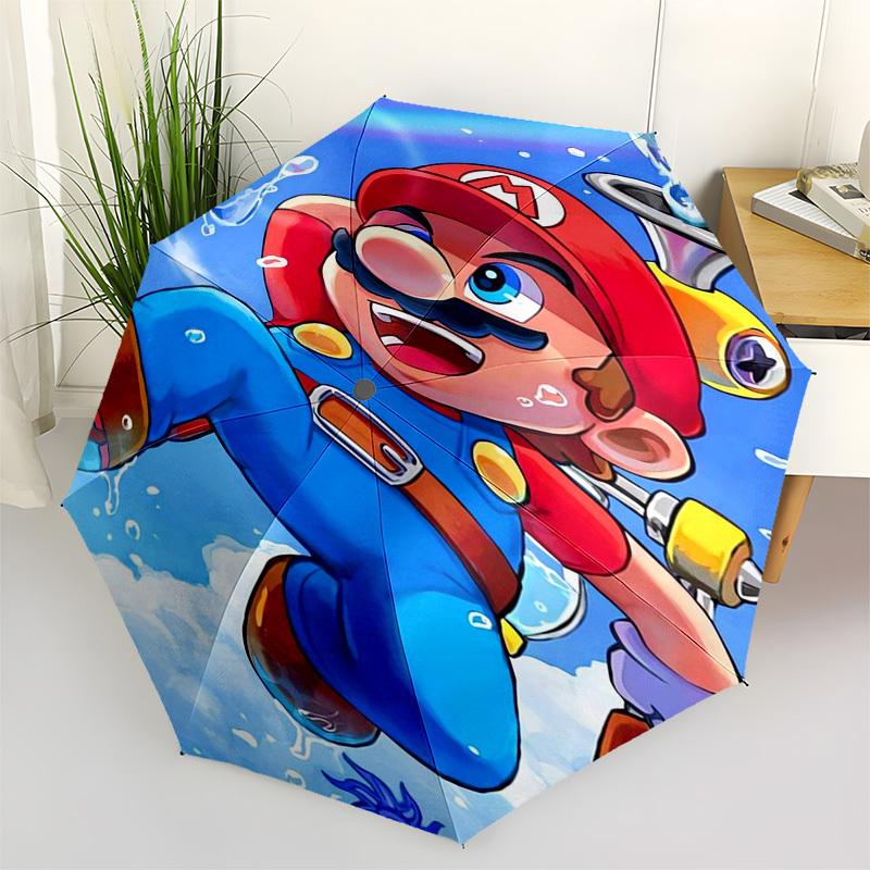 

Mario, Water Gun Themed Automatic Opening and Closing Umbrella, Compact Travel Umbrella, Lightweight and Portable, Suitable for Beach Commut