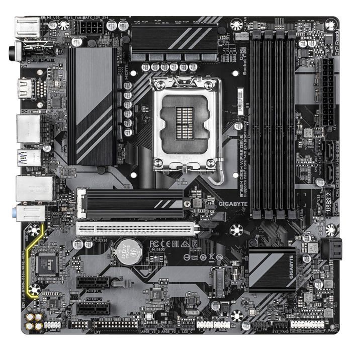 Carte Mère Micro ATX - GIGABYTE - B760M DS3H WF6E GEN5 - Wi-Fi 6E - PCIe Gen5 - DDR5 5600 MHz