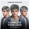 Men’s Grey Short Straight Synthetic Wig, Realistic Hairline, Heat-Resistant Adjustable Cap for Daily, Party & Casual Occasions with Natural Look