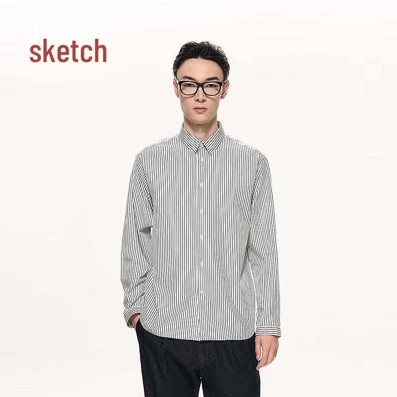 

Мужская клетчатая рубашка с длинным рукавом, Осень 2025 S