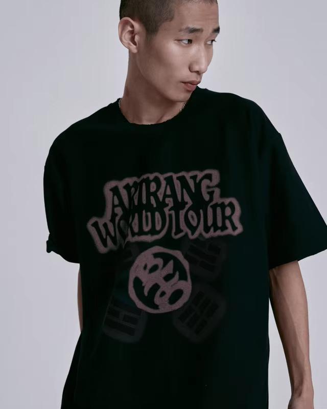 2026 Kpop Korean boy band Fashion Singer World Tour T-shirt Short Sleeve Women Men Rapper Streetwear Tshirts for Fan Loose Top