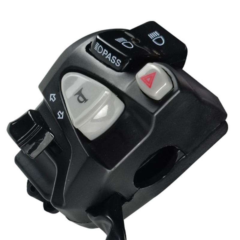 Motorcycle Handlebar Switch for 150 High/Low Beam Control Button Replacement Horn Turn Signal Switch with Wiring