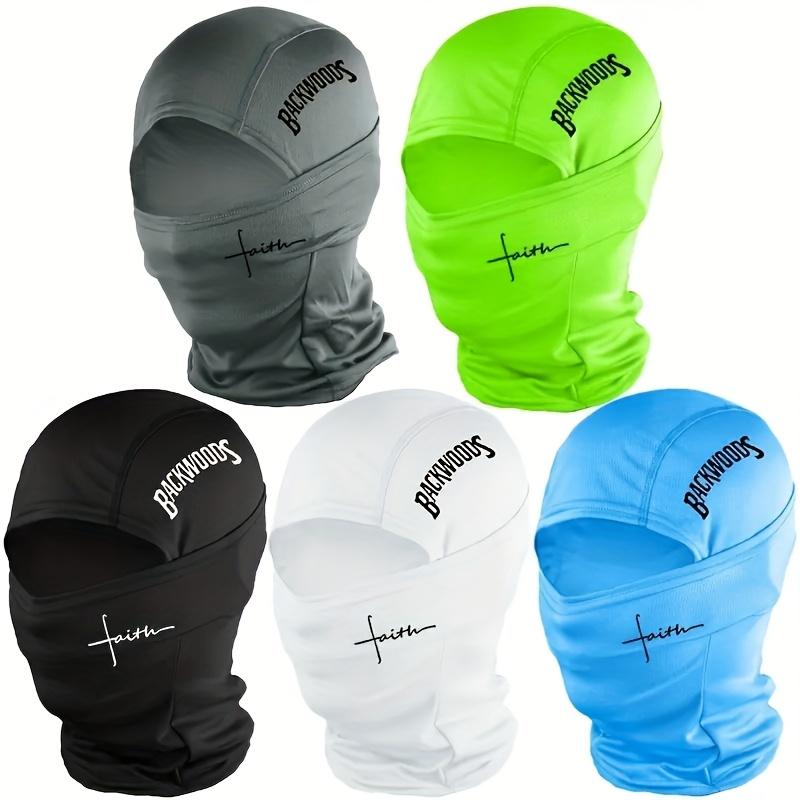 High Quality1/5pcs Unisex "Confidence" Letter Printed Balaclava Hat - Windproof & Dustproof Sunshade for Outdoor Sports, Hiking, Cycling - Breathable