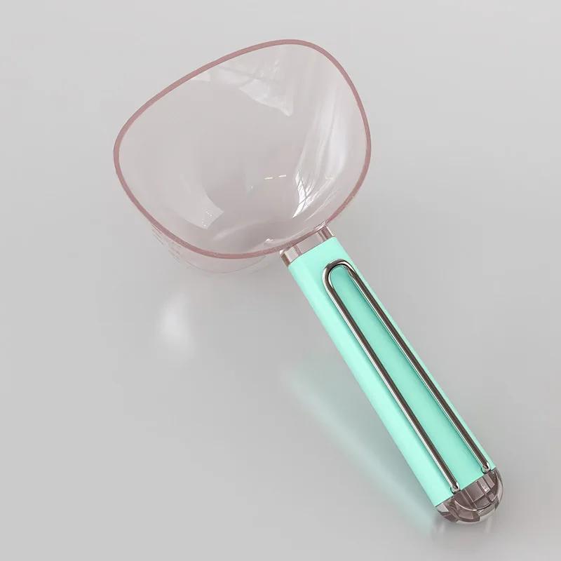 

Ложка для рисовой лапши большой емкости 180 мл с градуированной кухонной многофункциональной пластиковой ложкой с длинной ручкой Ложки для корма для домашних животных