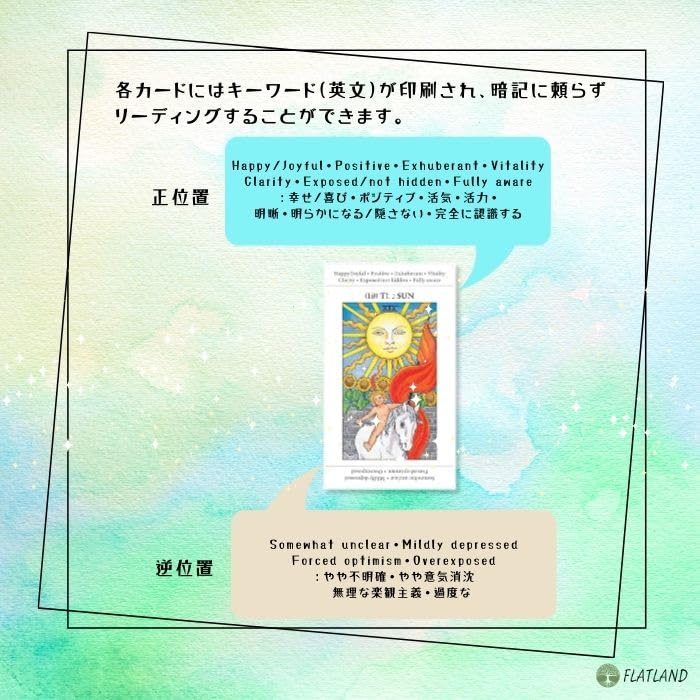 Apprentice Tarot Tarot Reading Japanese Instruction Manual Authentic Tarot 78 Cards Deck, Instructions, Included, Cards,