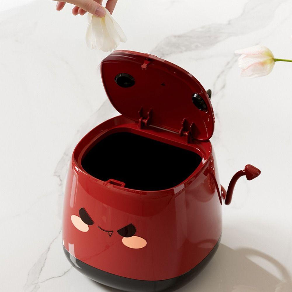 Simple Design Mini Trash Can Cartoon Dust Bin Stylish Desktop Trash Can Car