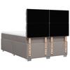 Box Spring Bed with Mattress Taupe 160x200 Cm Fabric