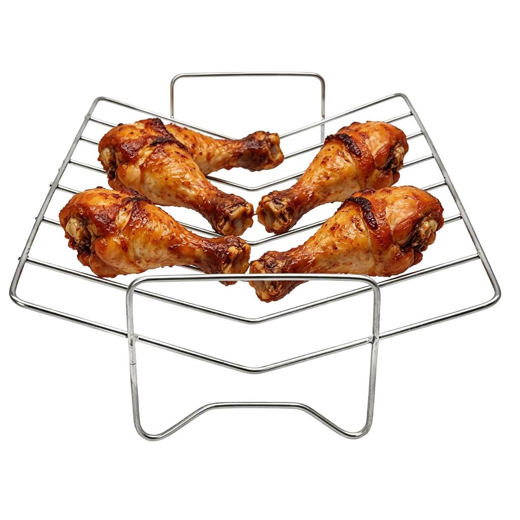 Stainless Steel V-shaped Baking Rack Metal Turkey BBQ Rack Roasting Rack Kitchen Barbecue Utensils For Turkey Vegetable Meat