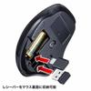 Sanwa Supply Silent Wireless Blue LED Mouse Type-C/A Connector Included Large 5 Button MA-WBLC169BK