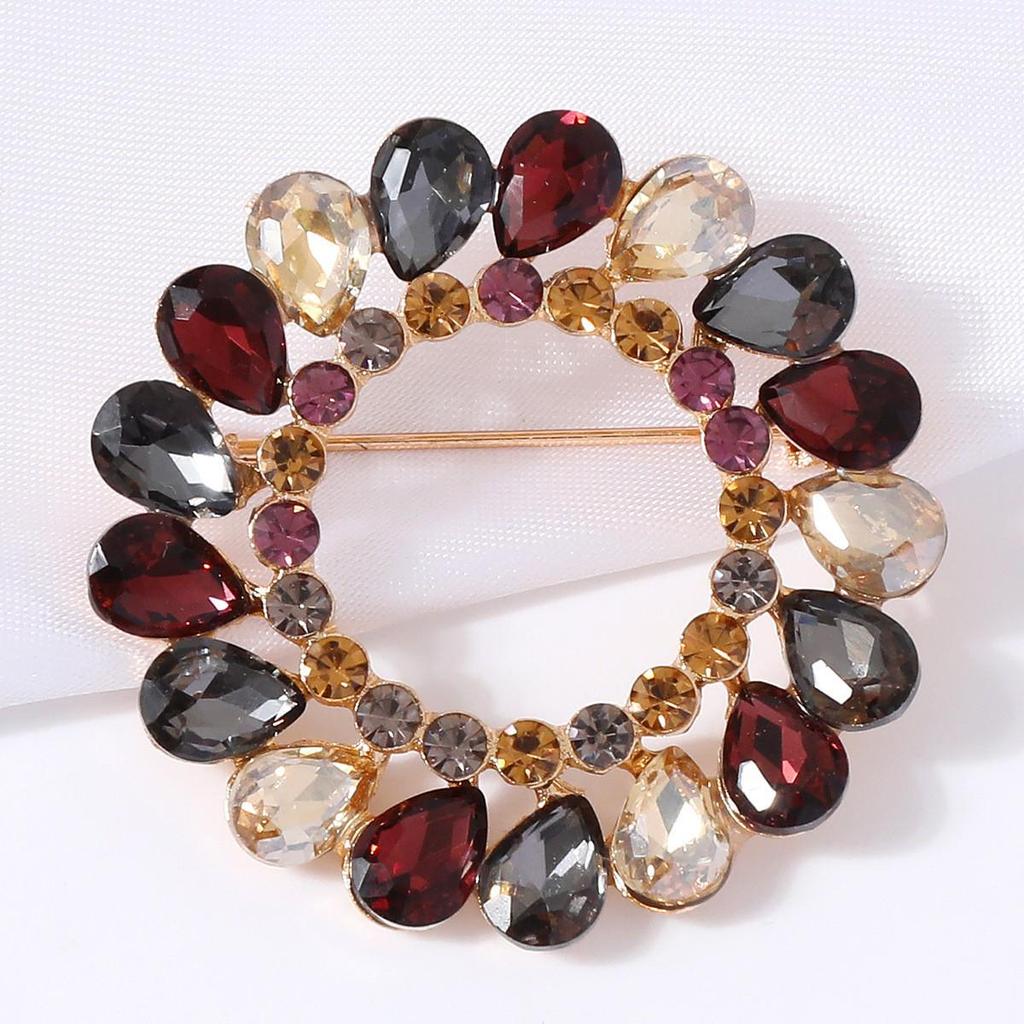 Bunte Retro Damen Korsagenbrosche - Elegante Anstecknadel im europäischen Stil